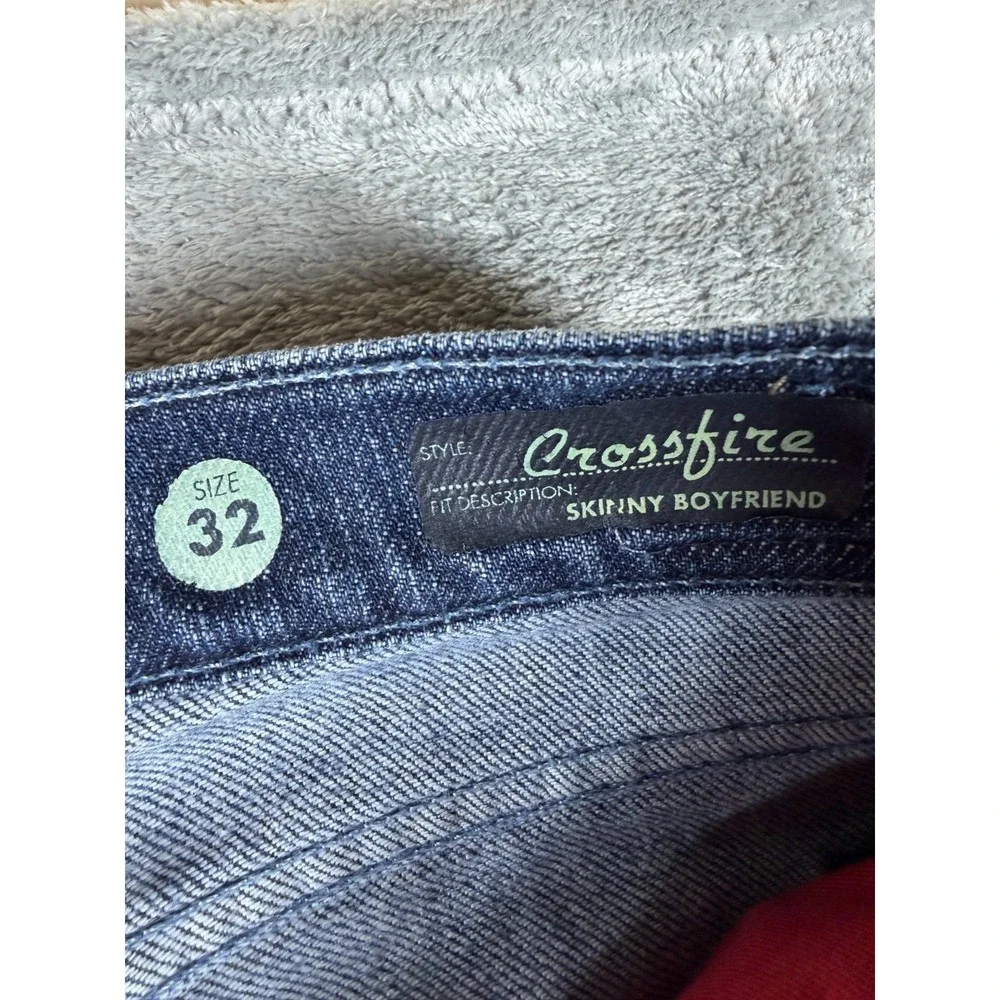 Red Engine Crossfire Jeans Womens 32 Actual 35x33 Skinny Boyfriend